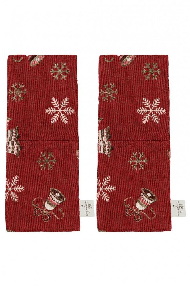 Чохол для приборів Прованс Дзвіночки на червоному 10x24 см