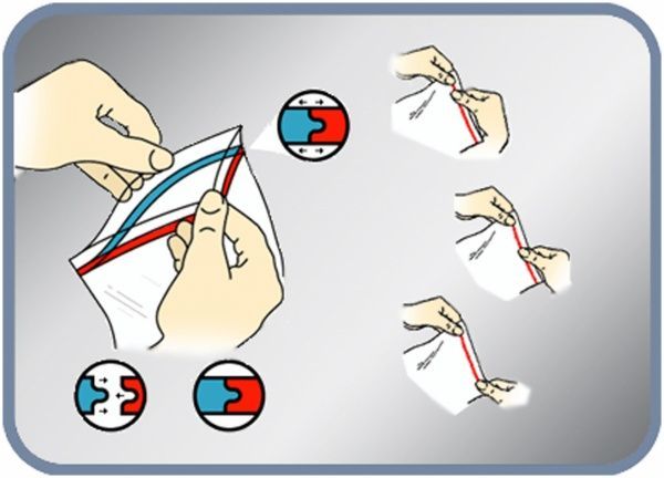 Пакет со струнным замком  zip-lock 200x300 мм 25 шт