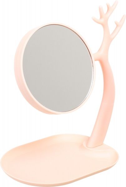Дзеркало косметичне 28х22х16 см рожевий 