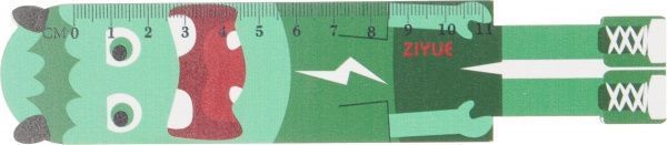 Линейка Зомби зеленый 11 см