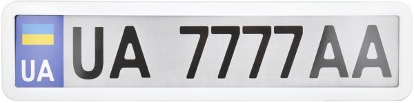 Рамка під номерний знак CarLife NH440біла глянсова 