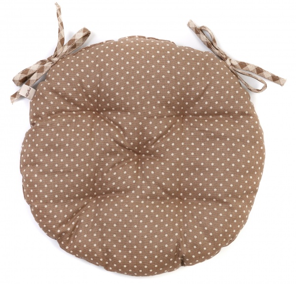 Подушка на стул Lucy 40 см бежевый горошек La Nuit