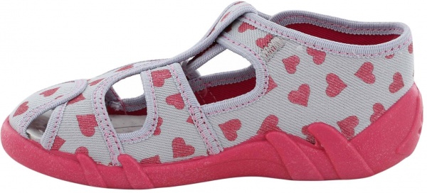 Тапочки RenBut текстильные Сердце р.25 серый 13-128_P-1189-25 