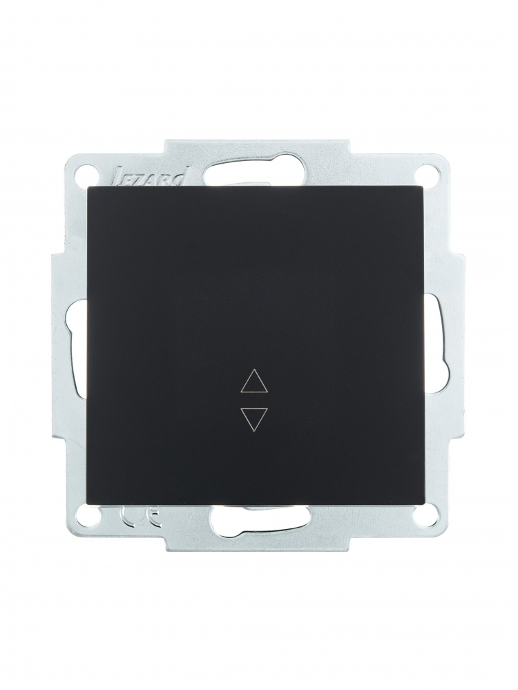 Выключатель проходной одноклавишный Lezard Vesna без подсветки антрацит 742-4288-105