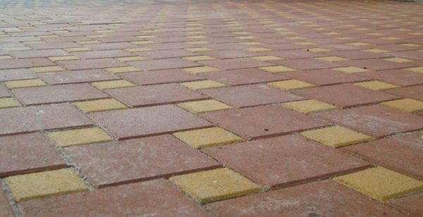 Тротуарна плитка Золотой Мандарин Квадрат великий гірчичний 200 х 200 х 60 мм.