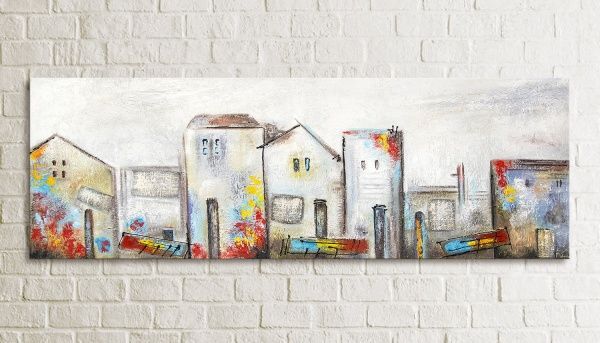 Картина Городской пейзаж 50x150 см Юрис Проф Арт 