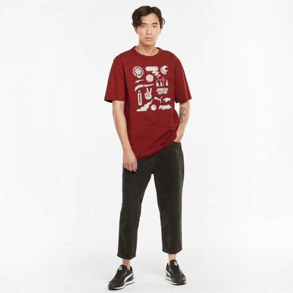 Футболка Puma Downtown Graphic Tee 53159622 р.S червоний
