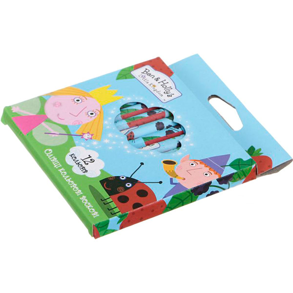 Карандаши восковые Ben & Holly's Little Kingdom 12 цветов Перо