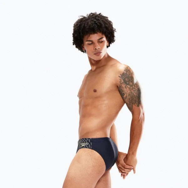 Плавки Speedo MEDLEY LOGO 7CM BRF AM NAVY/GREEN 8-0973906873 р.40 чорний