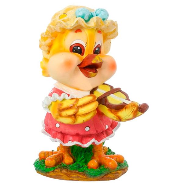 Фигура садовая Цыпленок со скрипкой