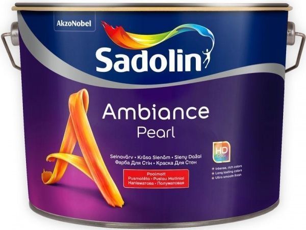 Краска акриловая Sadolin Ambiance Pearl BW полумат белый 10л
