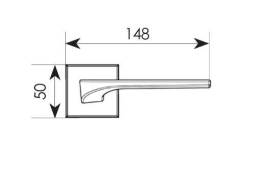 Ручка на розетке Ilavio 2086 матовый хром