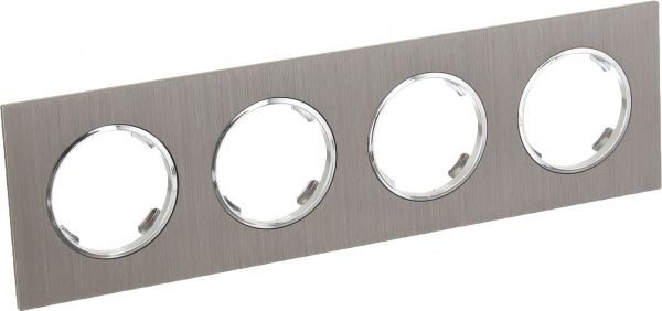 Рамка четырехместная HausMark Bela матовый хром SNG-FRM.RD20G4-MC