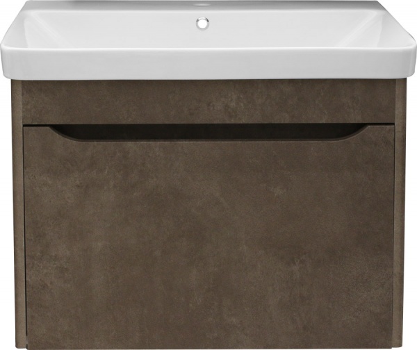 Тумба підвісна Botticelli Botticelli Livorno-60 біла з умивальником Luxury-60