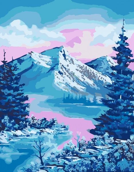 Картина по номерам Winter Mountain 35х45 см Rosa Start 