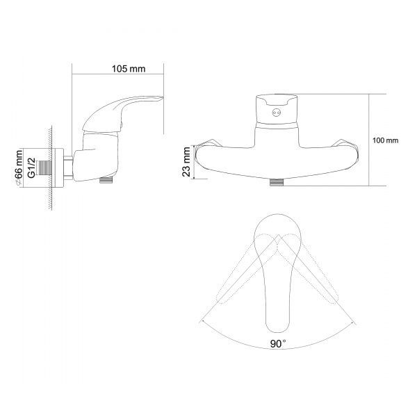 Смеситель для душа Rozzy Jenori Aurora RBZ029-5
