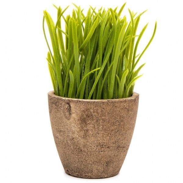 Растение искусственное Трава в круглом горшочке 15 см 960347 Девилон