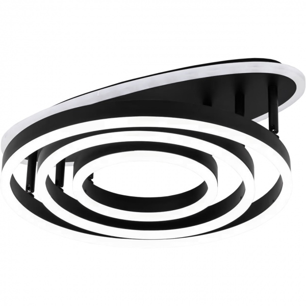 Світильник світлодіодний Hopfen з пультом ДК 75 Вт чорний 3000-6000 К ERIC-75W R RGB BK 