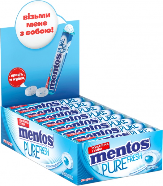 Жевательная резинка Mentos PUREFRESH Roll Свежая мята 