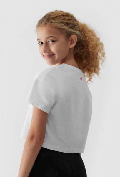 Футболка 4F TSHIRT F0820 4FJAW23TTSHF0820-10S р.158 білий