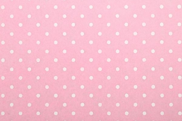 Фетр з принтом Горох світло-рожевий 1 мм, 42,5x33 см