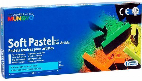 Пастель суха професійна, м'яка Mungyo 94100660 12 кольорів