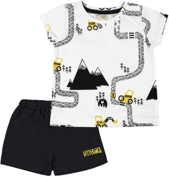 Комплект Фламінго для хлопчиків білий із синім р.80 571-103 