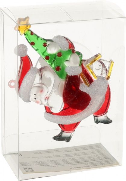 Декоративна фігура LED Санта Клаус із присоскою 13 см 