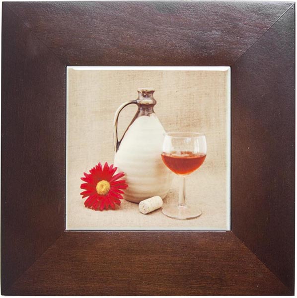 Картина На кераміці в дерев'яній рамі 18*18 см