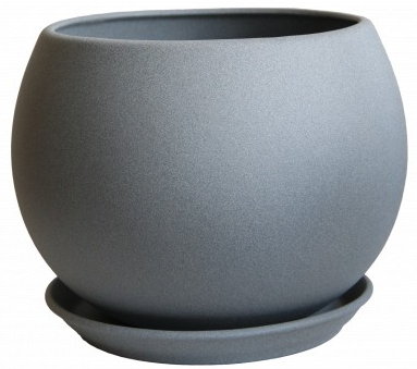 Вазон керамічний Оріана-Запоріжкераміка Куля крошка круглий 0,4 л металік (037-3-204) 