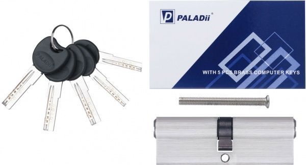 Циліндр Paladii ST ПЦ095 30x60 ключ-ключ 90 мм сатин