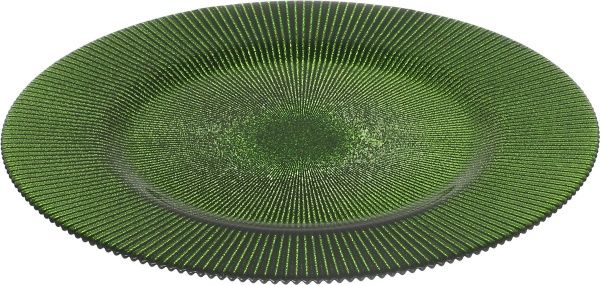 Блюдо Glimmer 33 см зелена сосна Decor Cam 