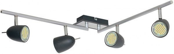 Спот Luminex Taylor 6498 4x8 Вт GU10 чорний 