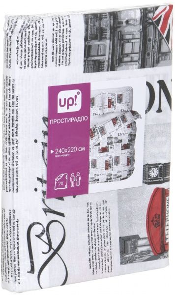 Простирадло London 240x220 см різнокольоровий UP! (Underprice) 