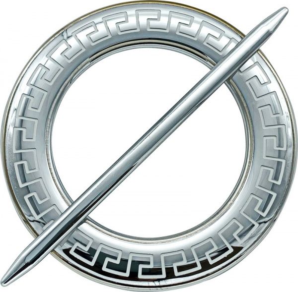 Декор Круг Афины d150 мм серебро глянец С003-2 MISLT