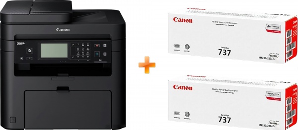 МФУ Canon MF237w c Wi-Fi + (бандл c 2 картриджами) А4 (1418C170) 