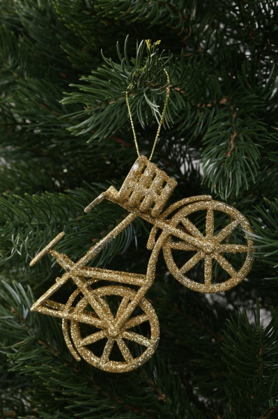 Декоративна підвіска Велосипед 12 см HFF240G золотий