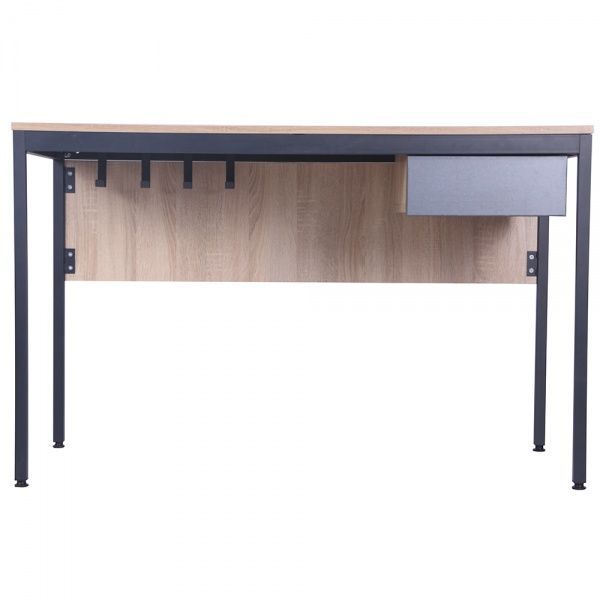 Стол письменный AMF Art Metal Furniture Осло с ящиком и кабель-каналом графит 