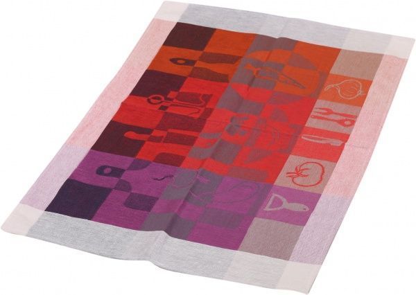 Рушник кухня 49x70 см Білоруський льон червоний 