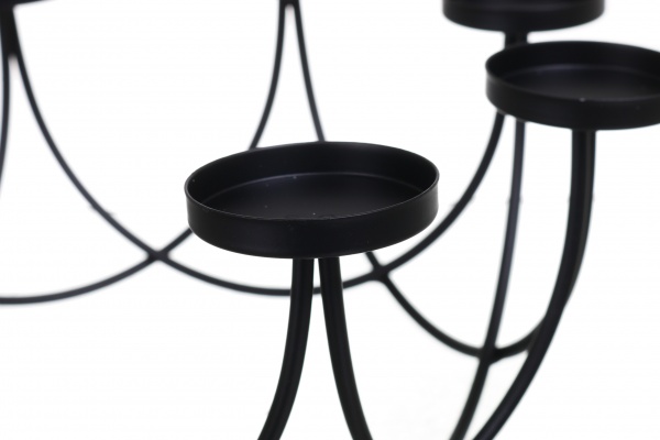 Подсвечник металлический на 8 свечей черный 305х305х120 мм AAE324400