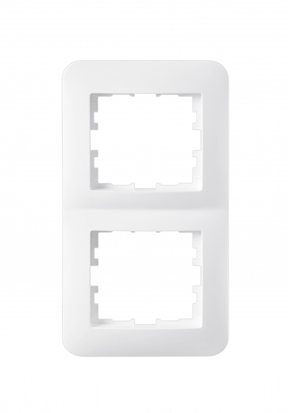 Рамка двухместная Hausmark Luno вертикальная белый 709-0200-152