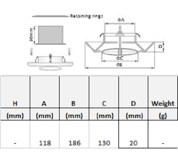 Рамка вентиляційна (анемостат) VP 150 мм пластик білий 