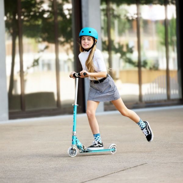 Самокат Micro Sprite LED блакитний 