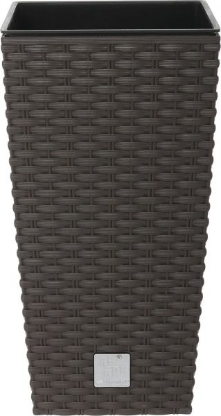 Горшок пластиковый Prosperplast Rato square 2 в 1 квадратный 35л коричневый (79580-440) 