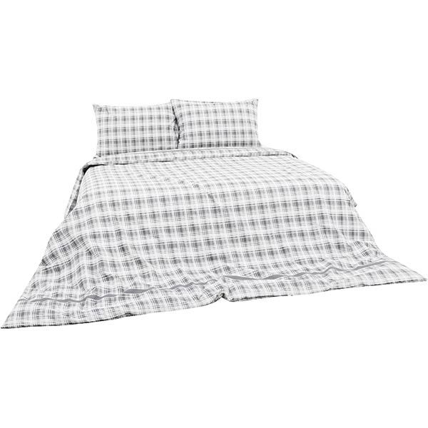 Комплект постільної білизни двоспальний La Nuit Basic клітина сіра