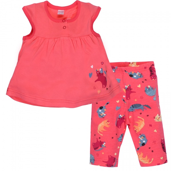Комплект для дівчаток Татошка 0813390вкт р.110 кораловий 