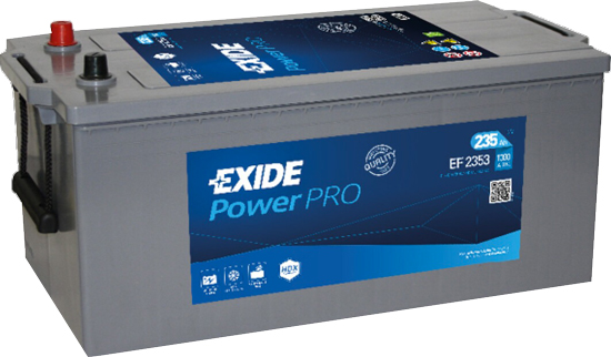 Аккумулятор автомобильный EXIDE Power PRO 6СТ-235 (EF2353) 235Ah 1300A 12V «+» слева