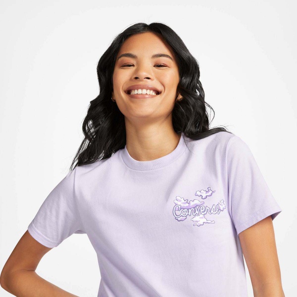 Футболка Converse SEASONAL GRAPHIC WORD ART SS TEE 10024536-533 р.S фіолетовий