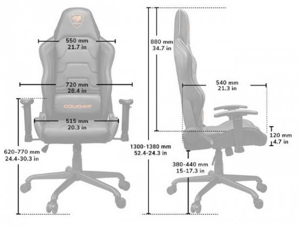 Крісло ігрове Cougar Armor AIR Black чорний 