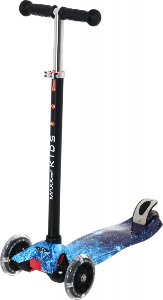 Самокат MaxxPro kids детский 3-колесный LS306C/maxi синий принт